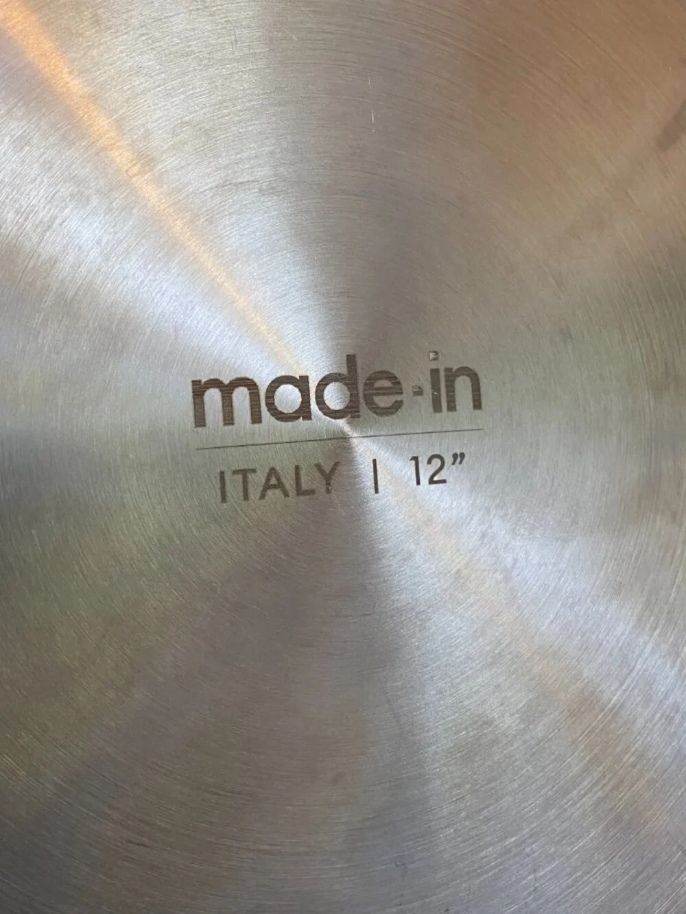12” Made In Cookware Stainless Steel Frying Pan Clad Made in Italy